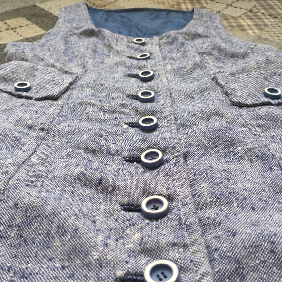 Nubby Vintage Button-Up A-line Mini - Picture 3 of 6